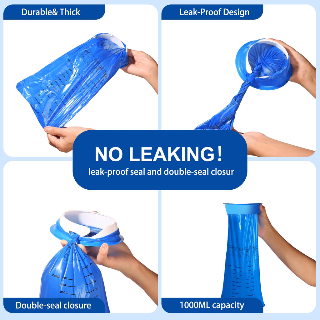 CDThinkingU Vomit Throw Up Bags Disposable, 40 Pack Emesis Barf Bag- 1000ml, Thick, Leak Resistant, Hospital Grade Portable Thro