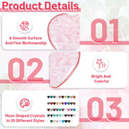 96Pcs Heart Shaped Crystals Stones, 0.8in Worry Stones Bulk Crystals and Healing Stone, Natural Crystal Gemstones Mix-Color Set