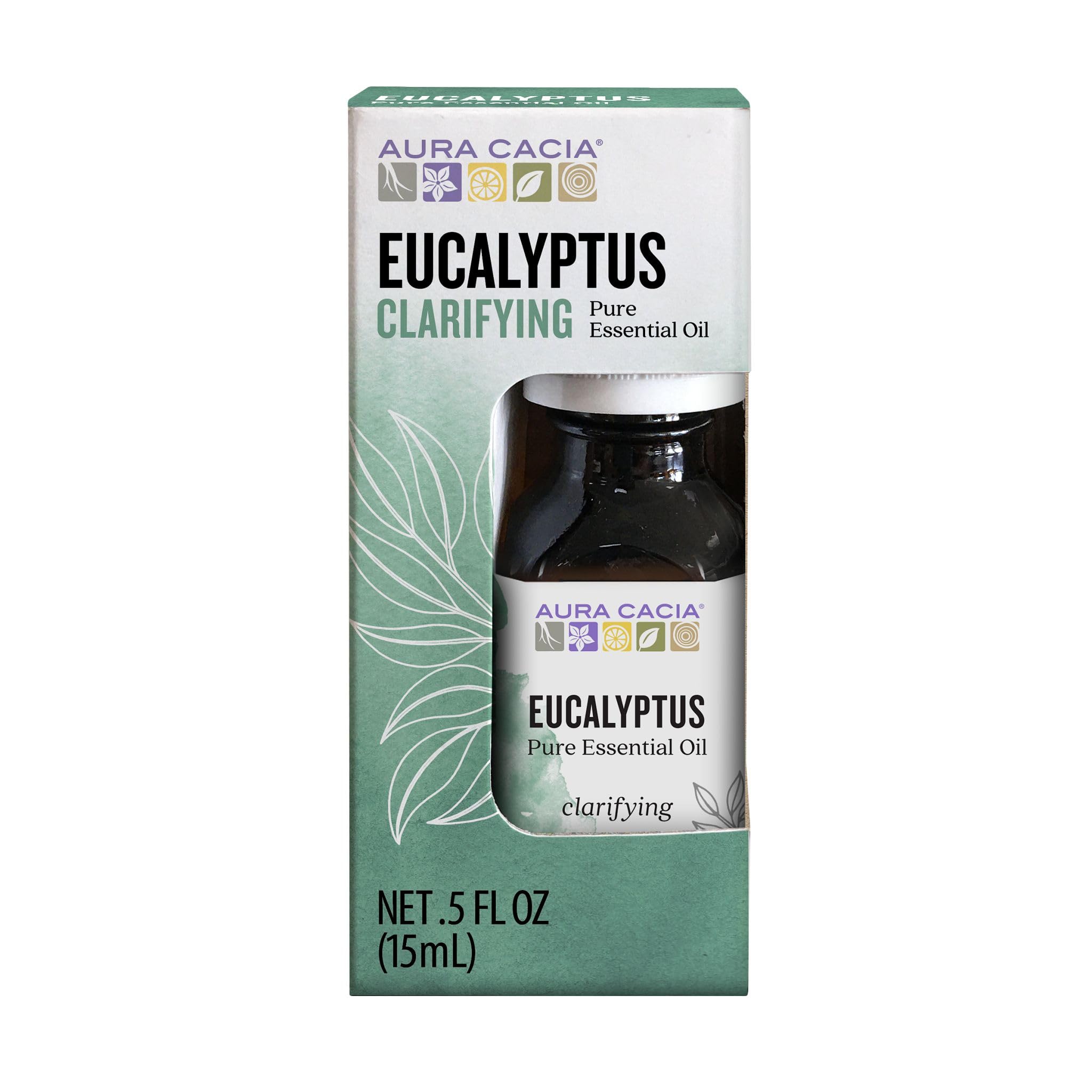 Aura Cacia Eucalyptus Essential Oil, Boxed, 0.5 Ounce