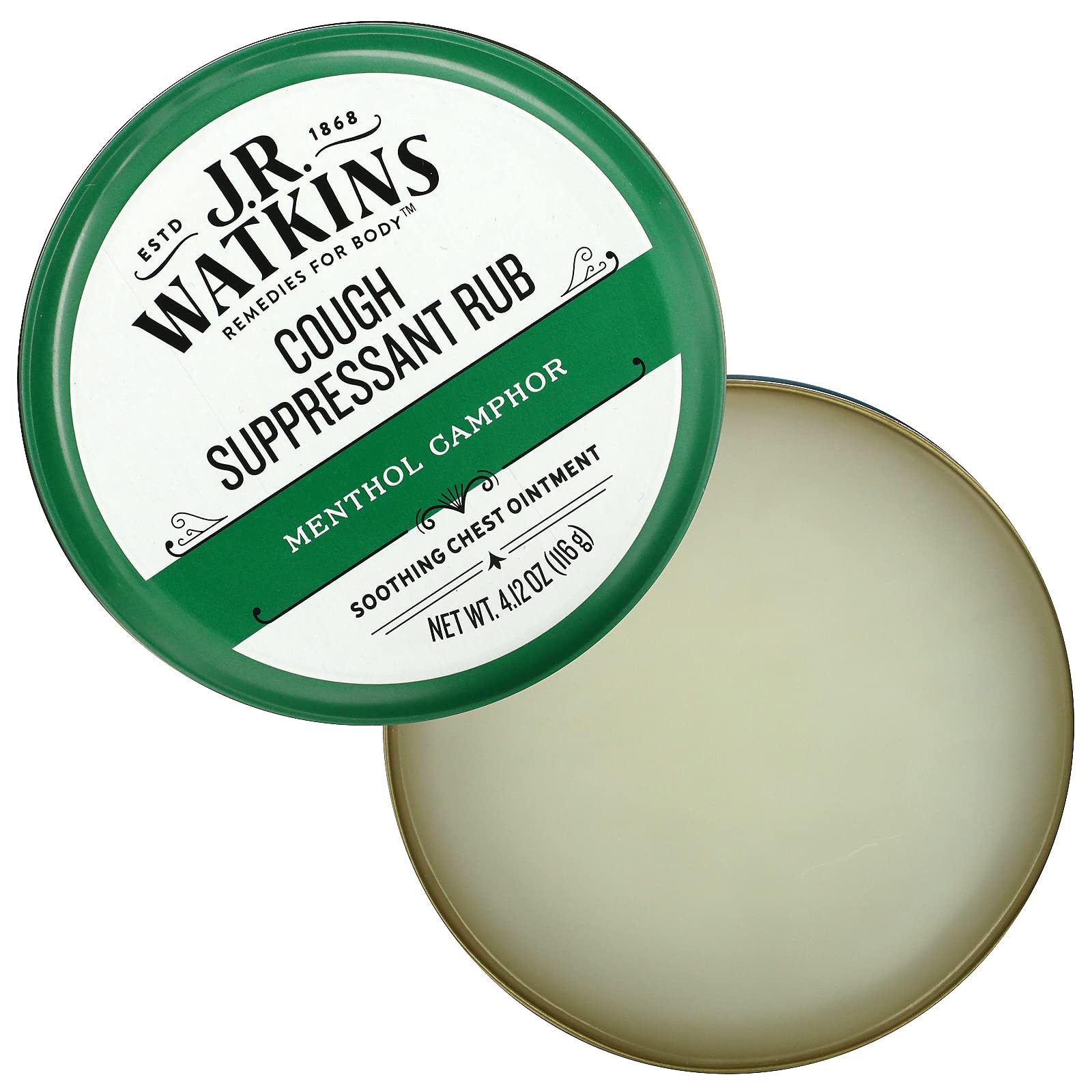 JR Watkins Original Menthol Camphor Cough Ointment/Rub 4.1 oz