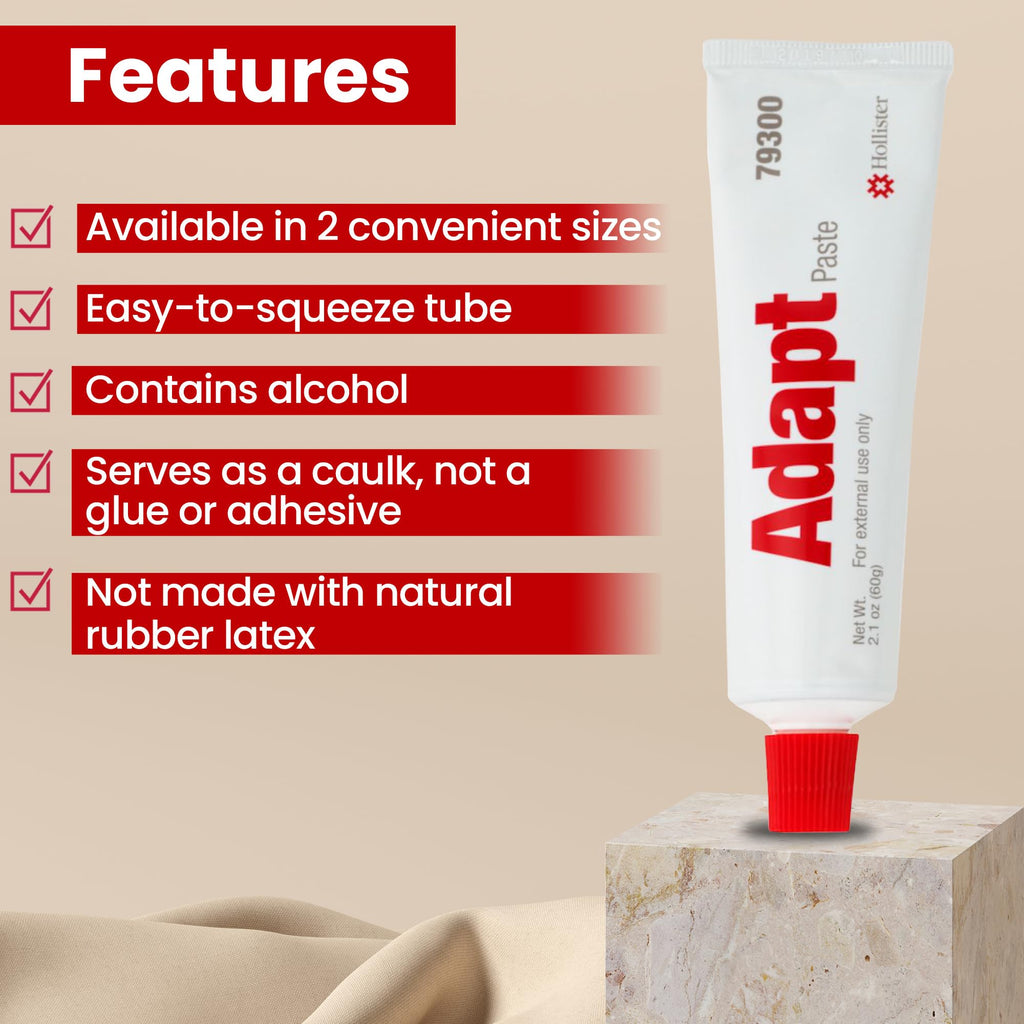 Hollister 79300 Adapt Skin Barrer Paste, 2.1 oz Tube, 1 Pack - Ostomy Paste, Ostomy Supplies, Prevent Ostomy Leakage