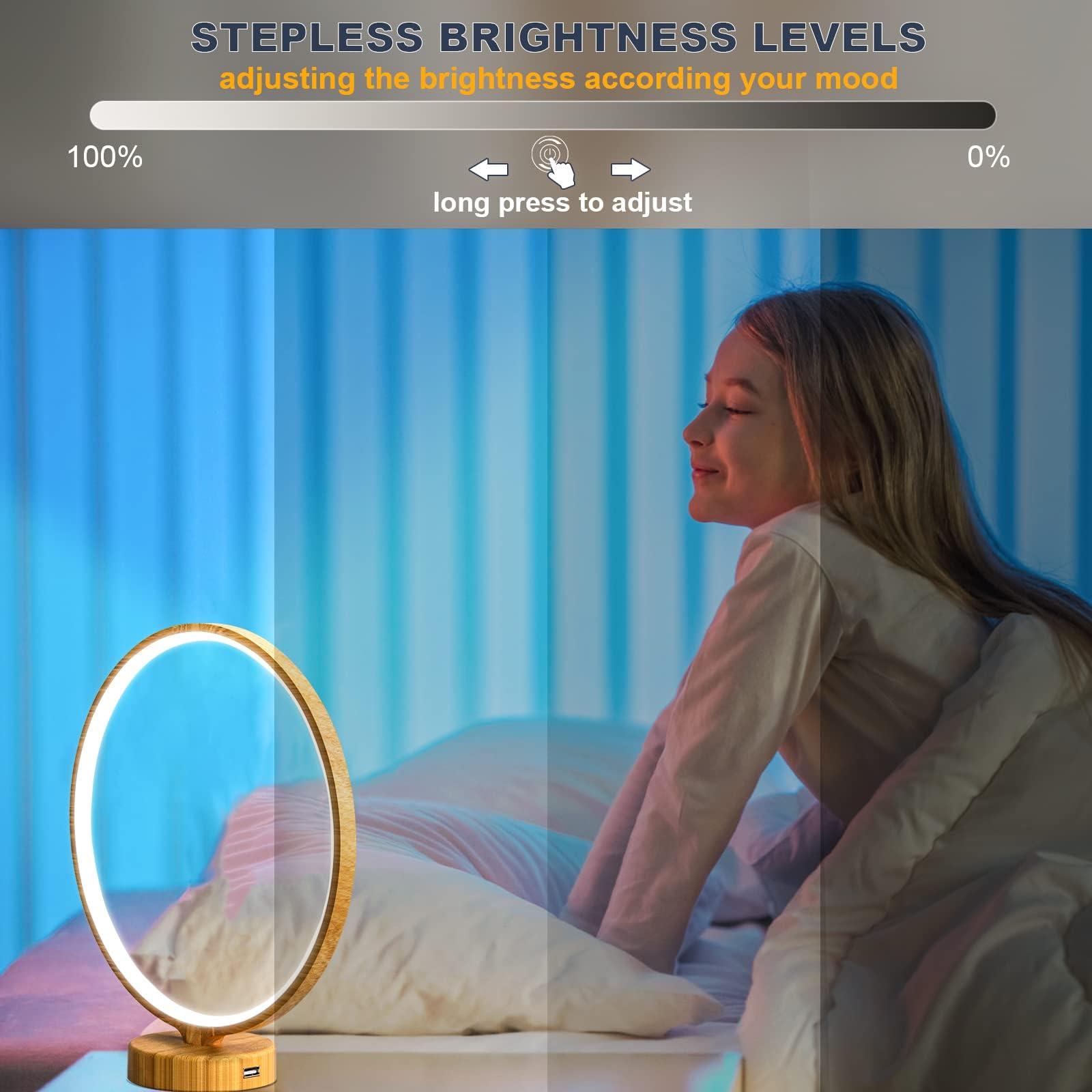Doraubia 2 in 1 Light Therapy & Desk Lamp - 10000 Lux Sun Lamp with Dual Controls, 4 Timer, Dimmable, 3 Color Temperatures