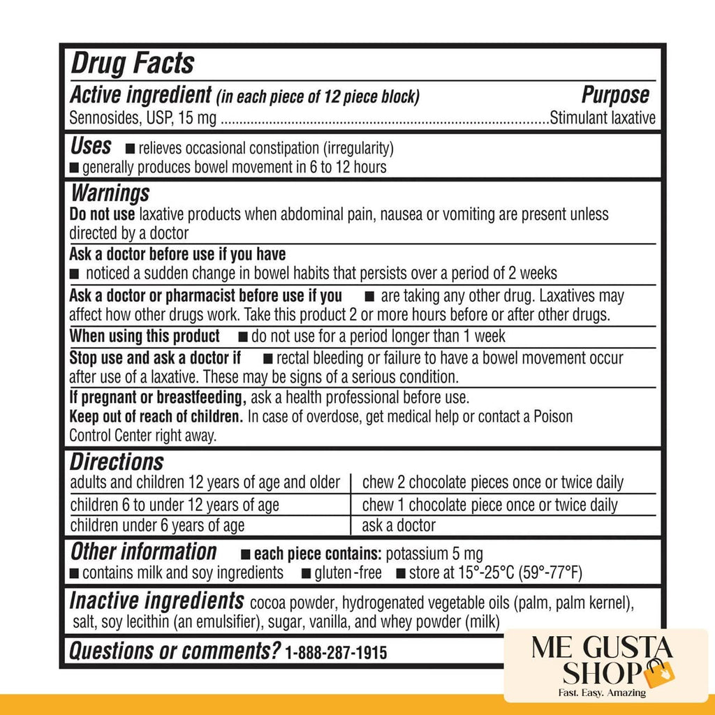 Equate Regular Strength Chocolate Laxative, Sennosides, Laxative Chocolate USP, 15mg, 24 Count Pack of 2 Includes Pill Organizer