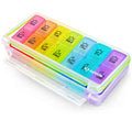 AUVON Weekly Pill Organizer 2 Times a Day, Large 7 Day AM PM Pill Box Organizer, Daily Pill Case with Moisture-Proof & Design Re