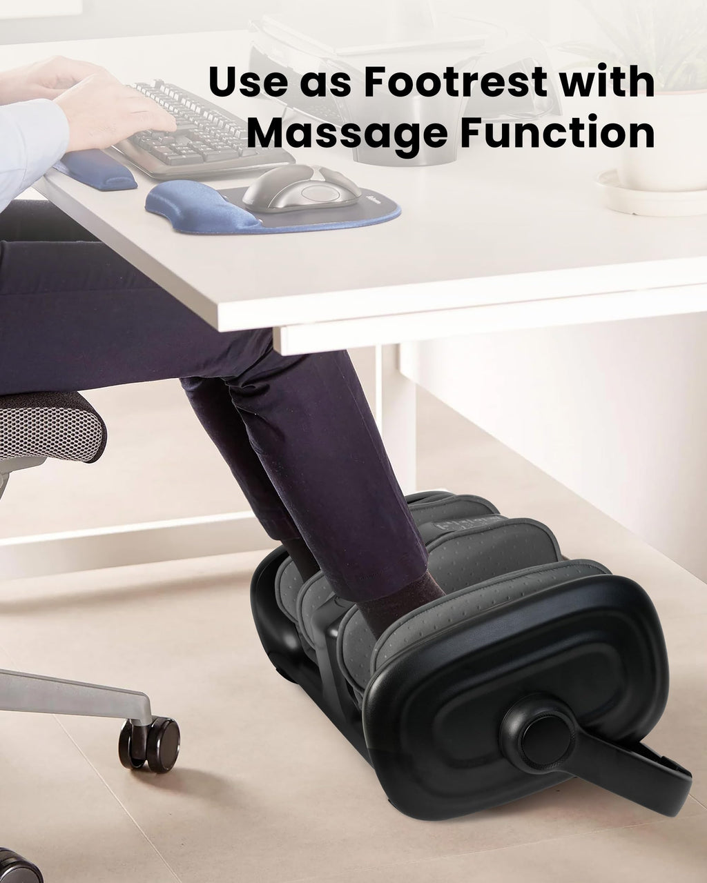 COMFIER Shiatsu Foot Massager with Heat, Calf Massager for Plantar Fasciitis, Kneading/Vibration/Compression Feet Massager, Remo