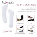 Foot Petals 3/4 Insole Cushions, Prevent Feet From Sliding Forward, Callus Prevention, Womens Heels, Wedges, Sandals, 1 pair, G