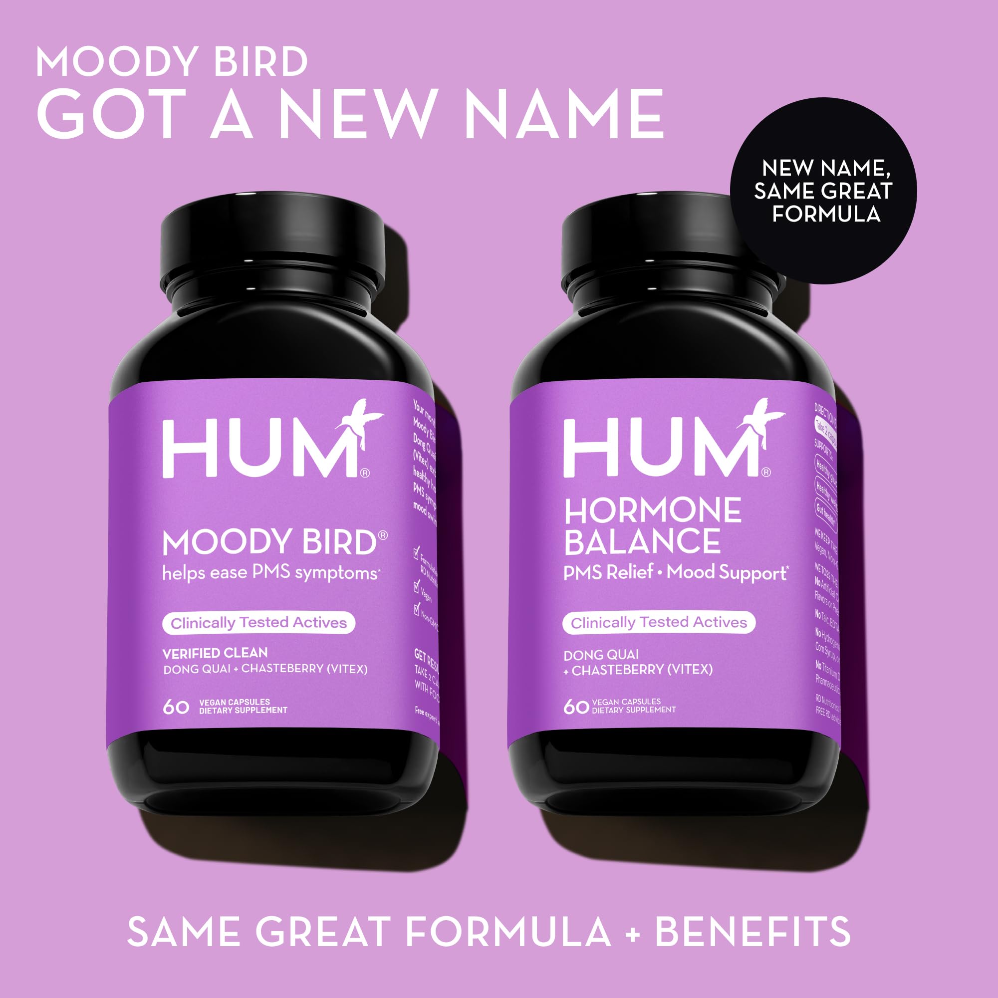 HUM Hormone Balance - Supplement for Womens Health - Support for Cramps, Cravings, Irritability & Hormonal Balance - Chasteberr