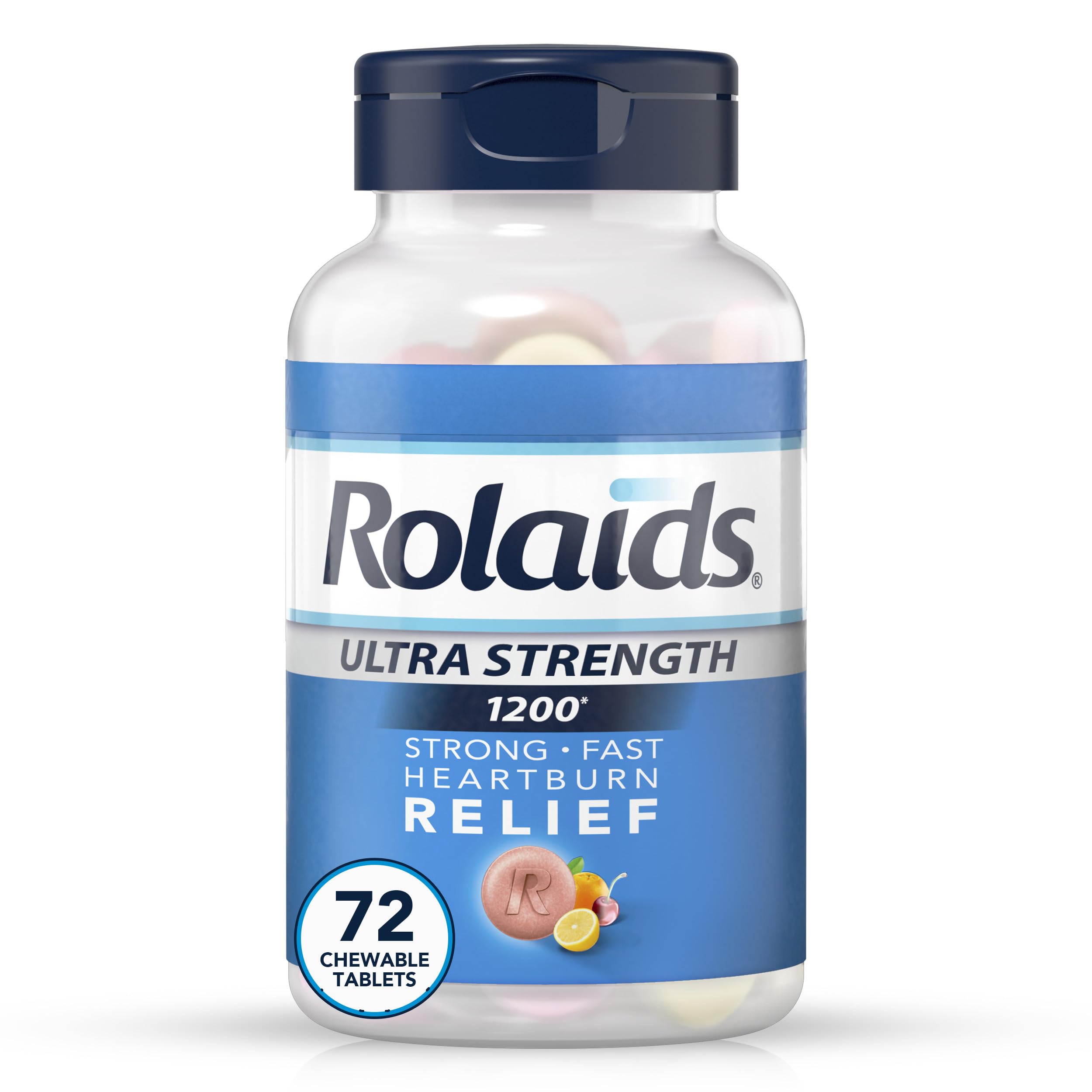 Chattem Inc. Rolaids Ultra Strength Antacid, 72 Chewable Tablets, Assorted Fruit, Ultra Strength Heartburn Relief