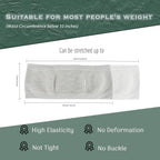 AKIZUKI JOO Diabetic Waist Belt, Insulin Pump Belt with 4 Large Pockets - Breathable, GREY, MEDIUM