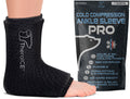TheraICE Ankle Ice Pack Wrap PRO for Swelling & Sprained Ankle Brace for Women & Men, Cold Therapy Support Compression Socks, Pl