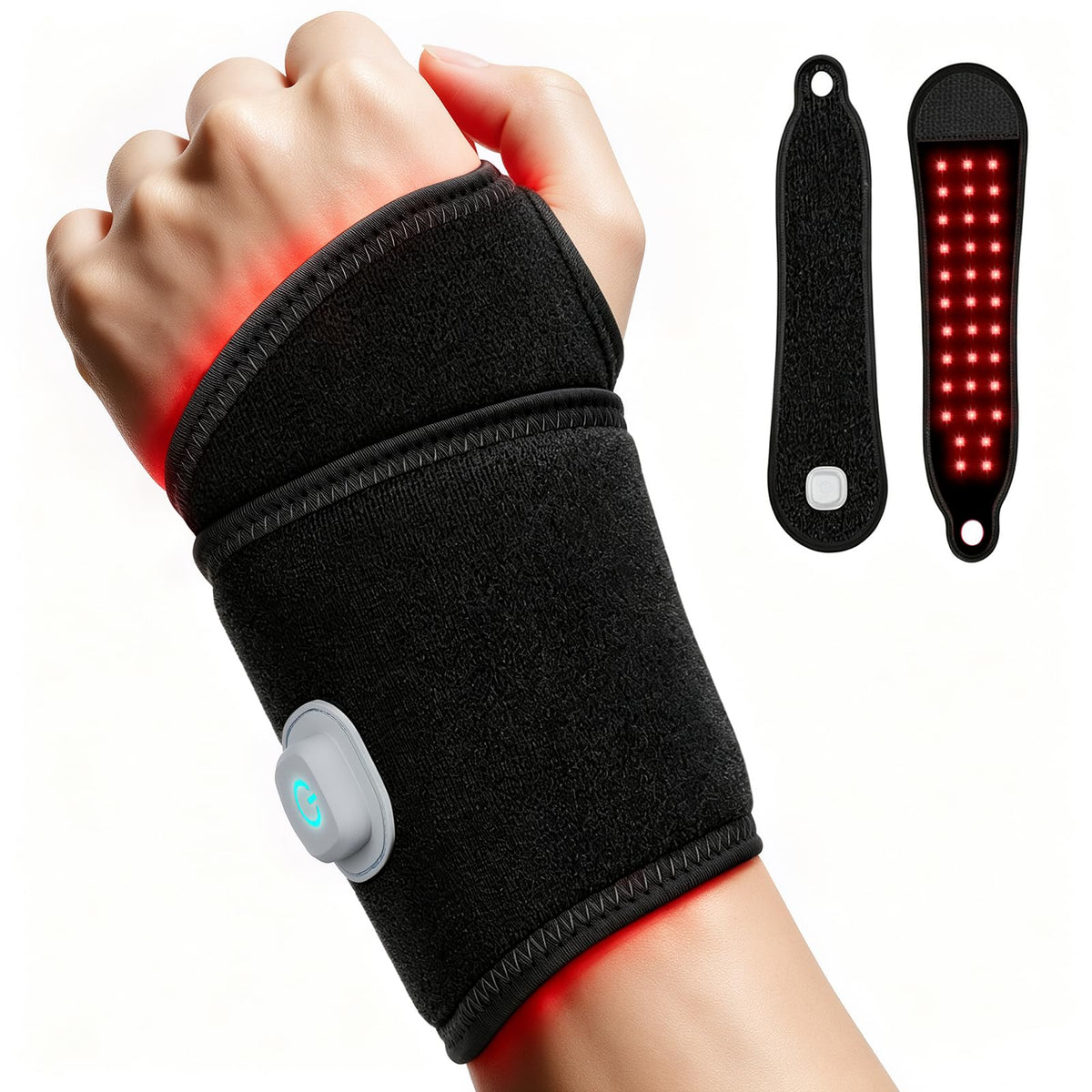 BraveCity Red Light Therapy for Hand, Heat & Pulse Modes, 4000mAh Battery