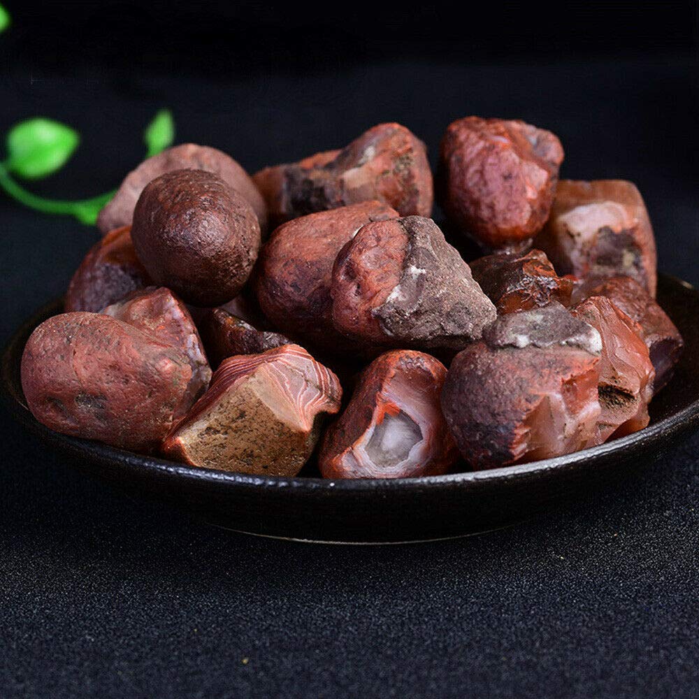 Wixine 1Pcs 100g Natural Rough Carnelian Raw Stone Crystal Red Agate Mozambique