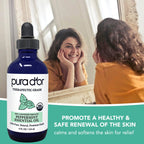 PURA DOR Organic Peppermint Essential Oil (4oz with Glass Dropper) 100% Pure & Natural Therapeutic Grade - Hair, Body, Skin, Ar