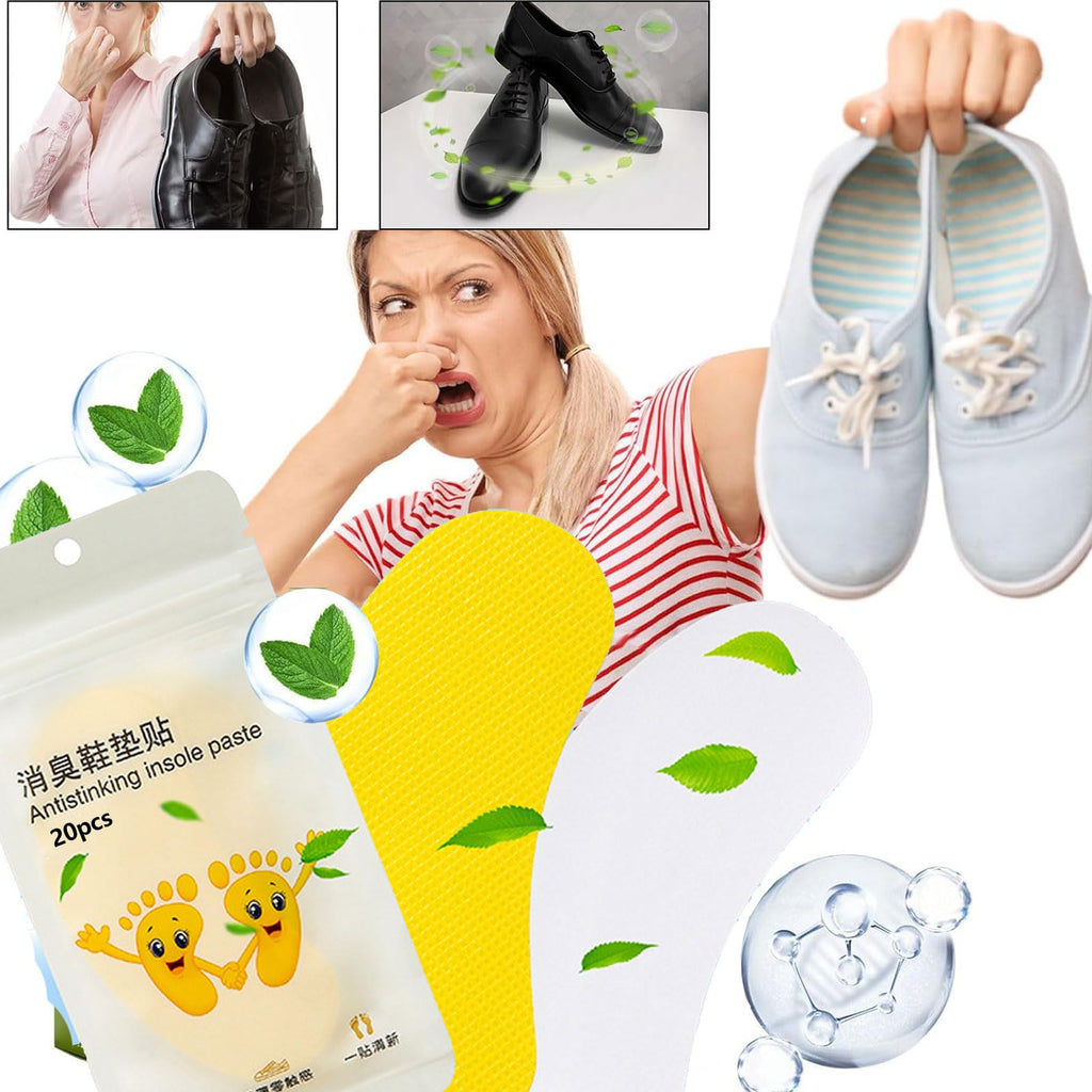 Outdoor Shoes Deodorant And Foot Deodorant Stickers, Natural Shoe Odor Removal Stickers - Strong Eucalyptus Lemongrass Fresh Sti