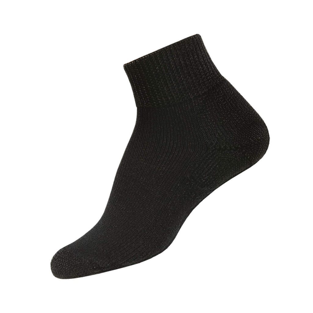 thorlos unisex adult Hpmm Max Cushion Advanced Diabetic Low Cut Casual Sock, Black, Large US