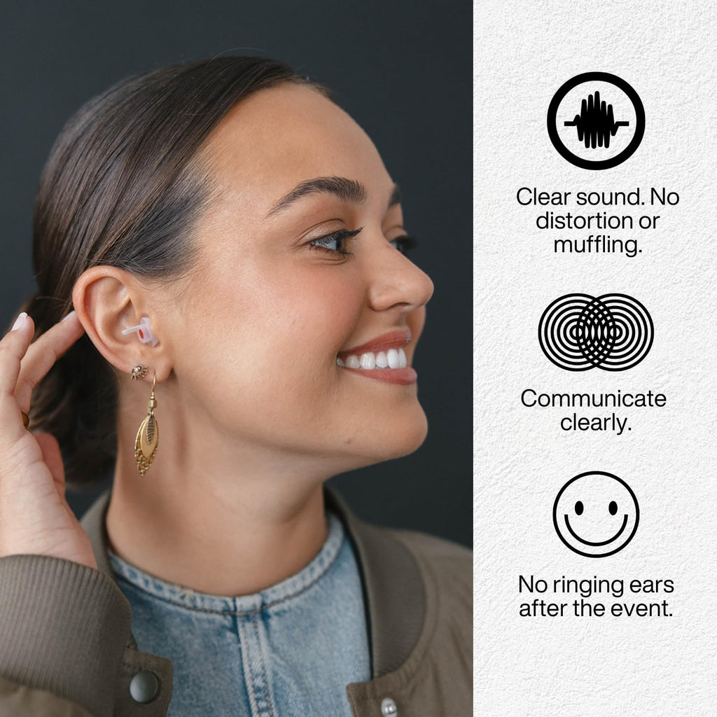 EarPeace Music - Concert Ear Plugs - Earplugs for Noise Reduction up to 26dB - High Fidelity Ear Plugs for Concerts, Musicians a