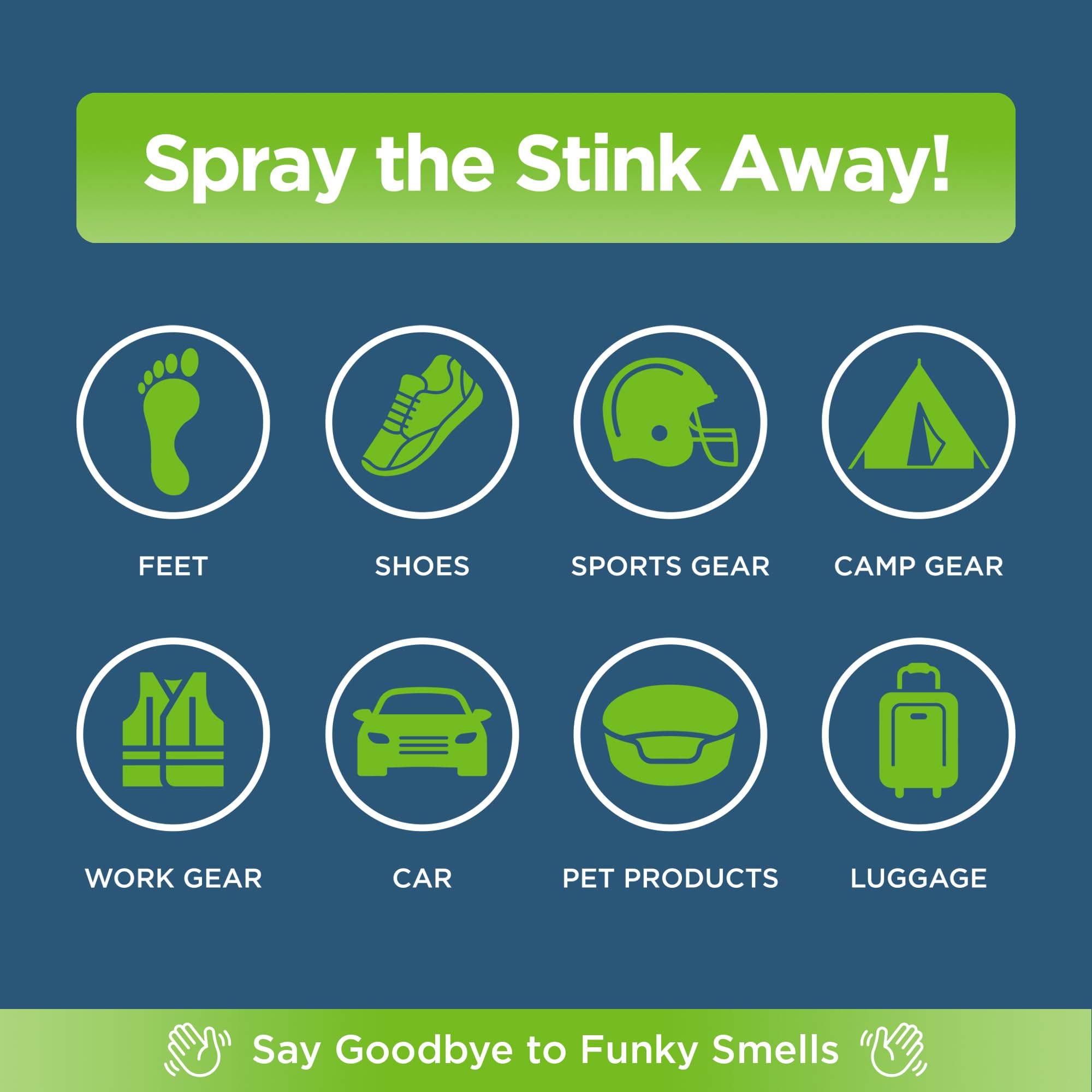 Rocket Pure Natural Odor Eliminator - Foot & Shoe Deodorizer Spray, Gear Odor Eliminator - Removes, Controls & Prevents Odors -