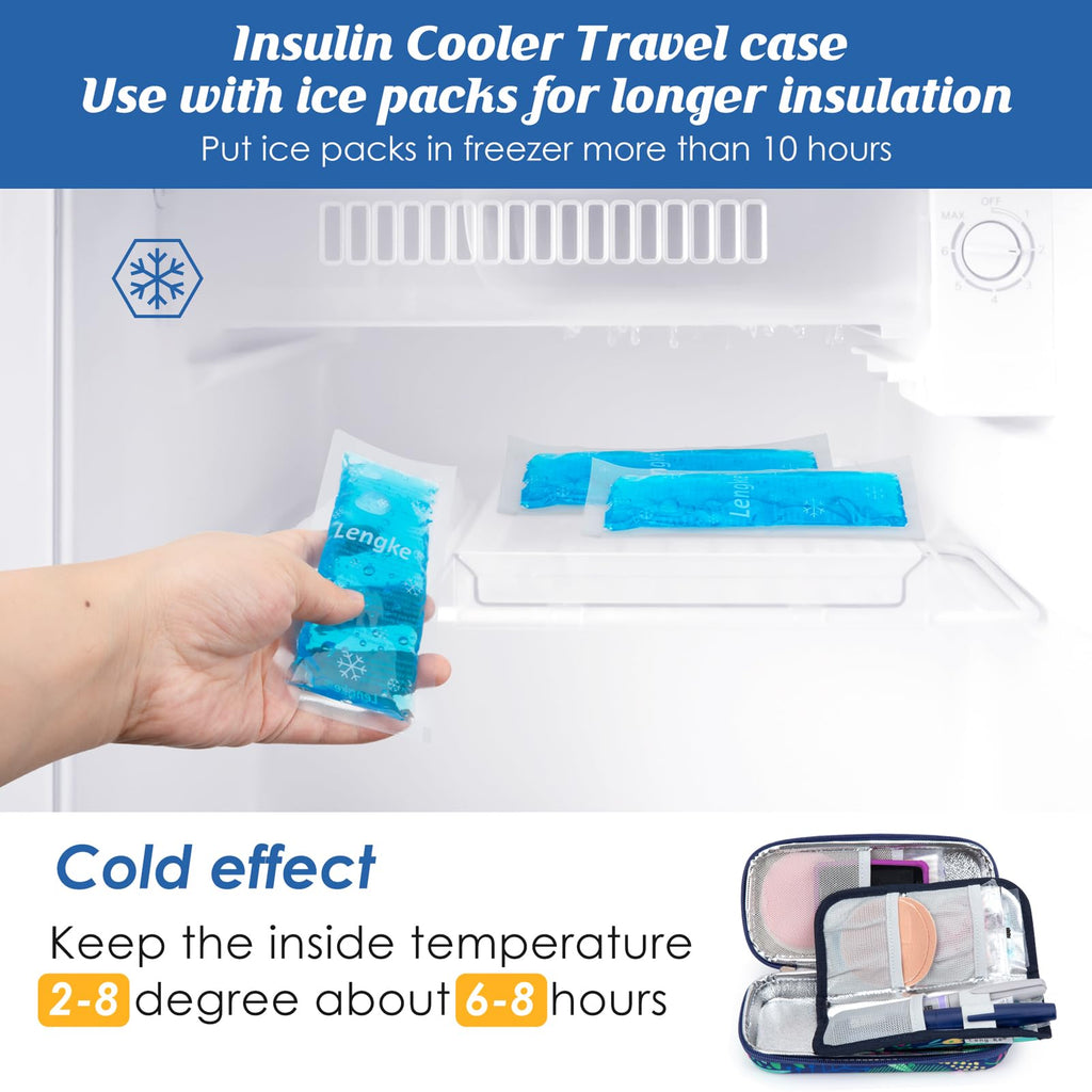 YOUSHARES Insulin Cooler Travel Case - Diabetic Insulated Organizer Portable Cooling Bag for Medication Cooling Insulation, Insu