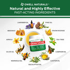 OWELL NATURALS Drawing Salve Ointment Fast Acting Formula for Skin, Splinters, Ingrown Hairs, Boils & Cyst, Bug Bites, bee Sting