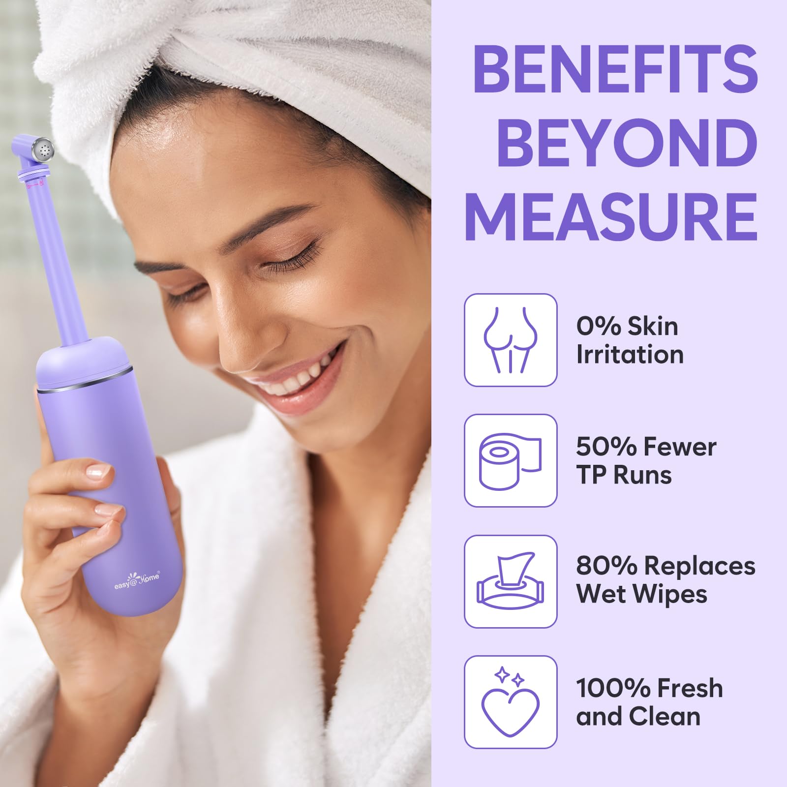 Portable Peri Bottle for Postpartum & Perineal Care: Easy@Home Handheld Bidet Perfect for Personal Hygiene Cleaning & Travel Fri