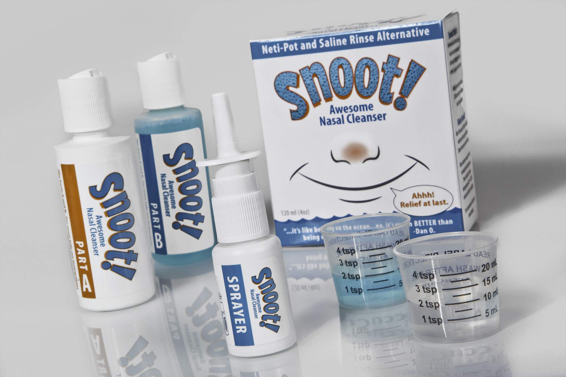 Snoot! Cleanser Regular (MILD) Formula Nasal Irrigation Kit - Drug-Free Nasal Cleanser - TSA-Compliant