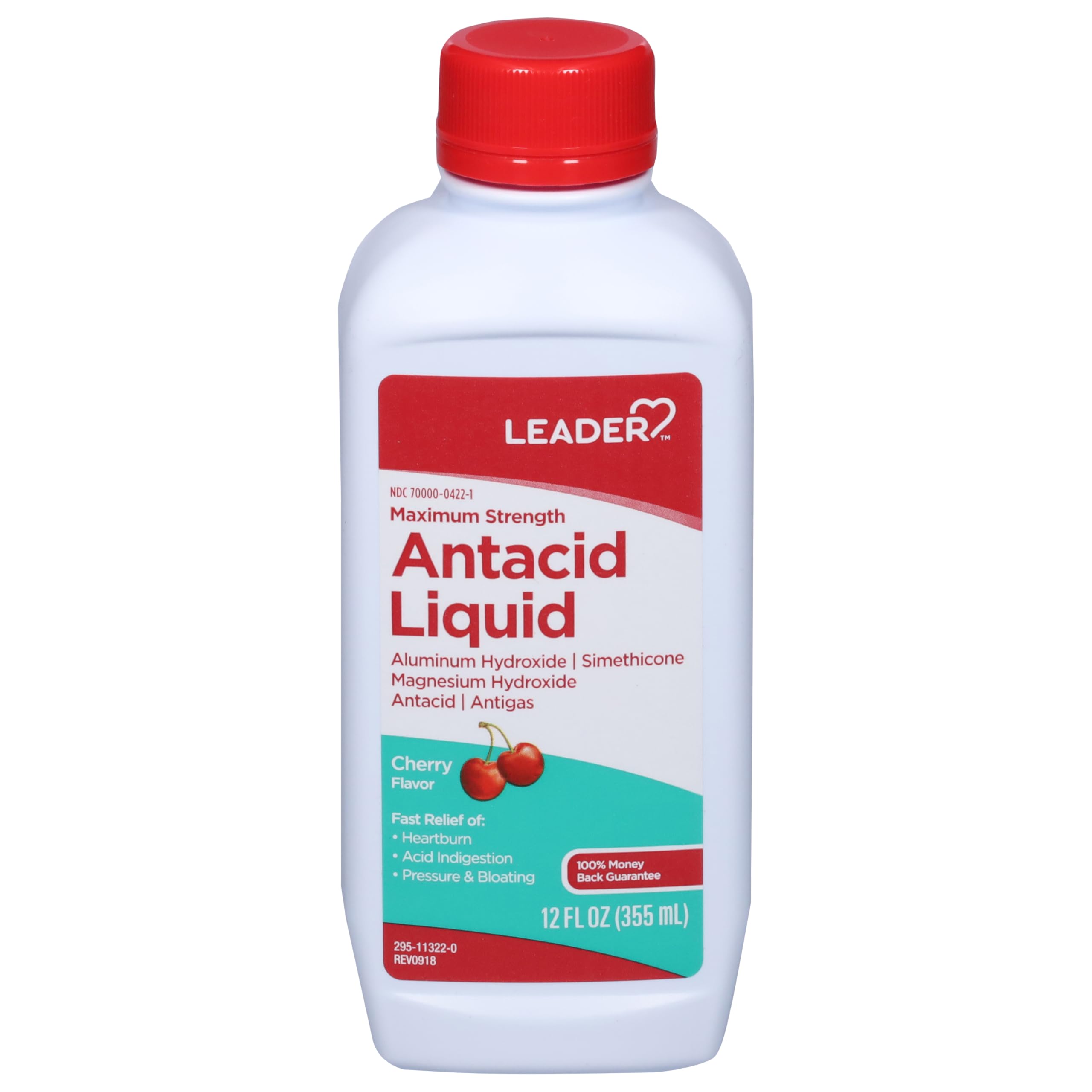 LEADER Maximum Strength Antacid Liquid with Aluminum Hydroxide, Simethicone, Antacid/Antigas for Heartburn, Acid Indigestion, Pr