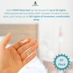 CPAPi Solutions CPAP Gel Nose Pads 10 Pack by CPAPi Solutions - Soft Cushion for CPAP Mask Comfort - Helps Prevent Irritation, R