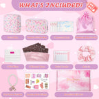 Desing Wish 22 PCS First Period Starter Kit Gift for Teen Girls Period Bags for Teen Tweens Girls with Sanitary Pad Storage Bag,