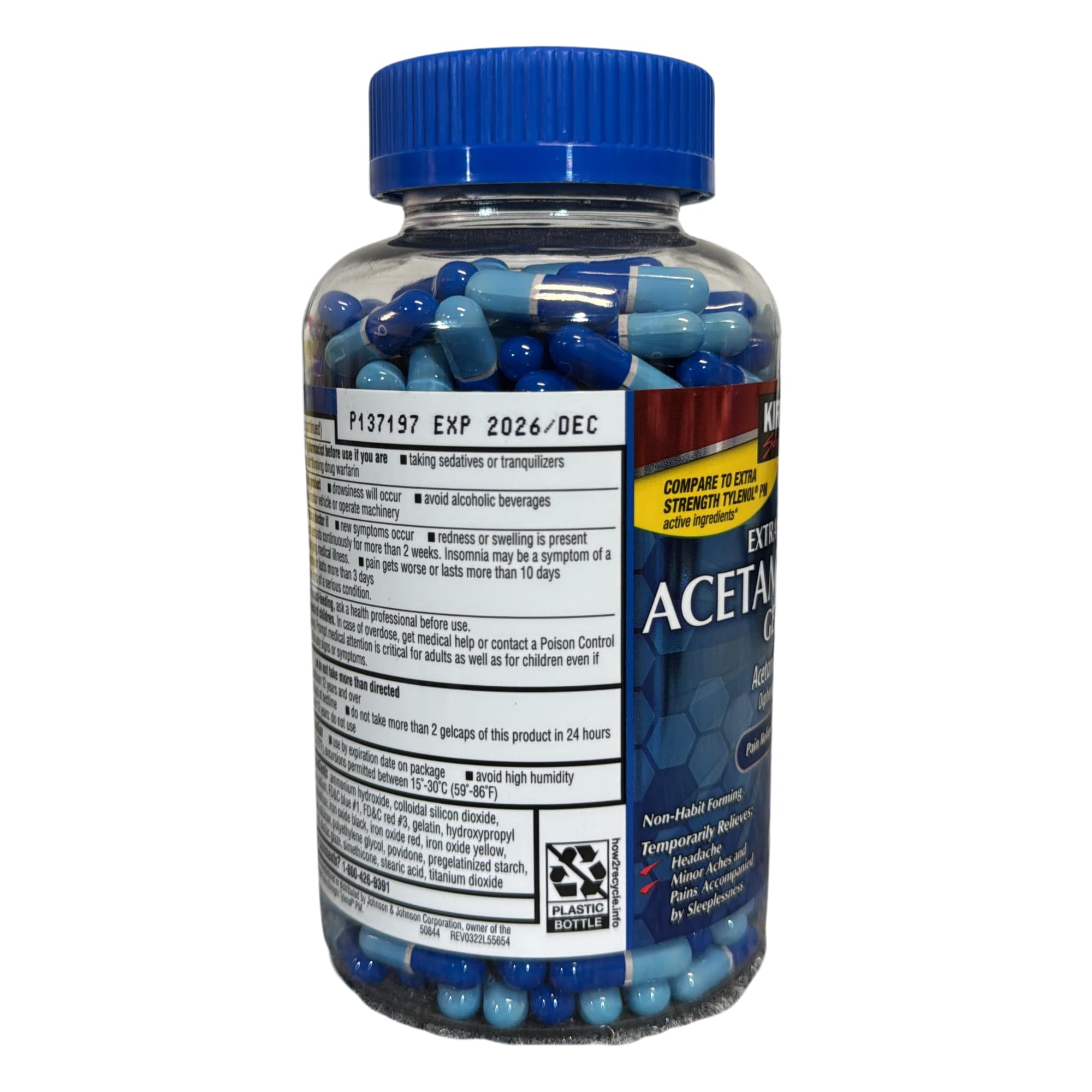 Acetaminophen 500mg PM Extra Strength 375 Gelcaps [k.] (Pack of 01)