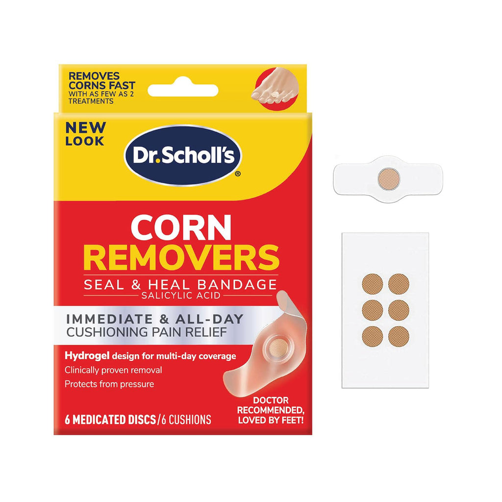 Dr. Scholl's CORN REMOVERS Seal & Heal Bandage with Hydrogel Technology, 6 ct // Removes Corns Fast And Provides Cushioning Prot