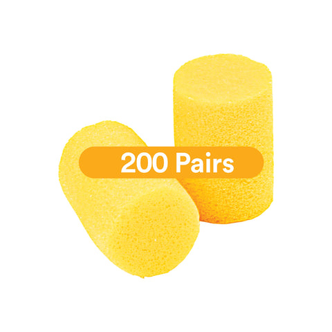 3M Ear Plugs, E-A-R Classic 312-1201, 200 Pairs of Disposable Earplugs, 1 Pair/Poly Bag, Uncorded, Noise Reduction Rating 29 dB 