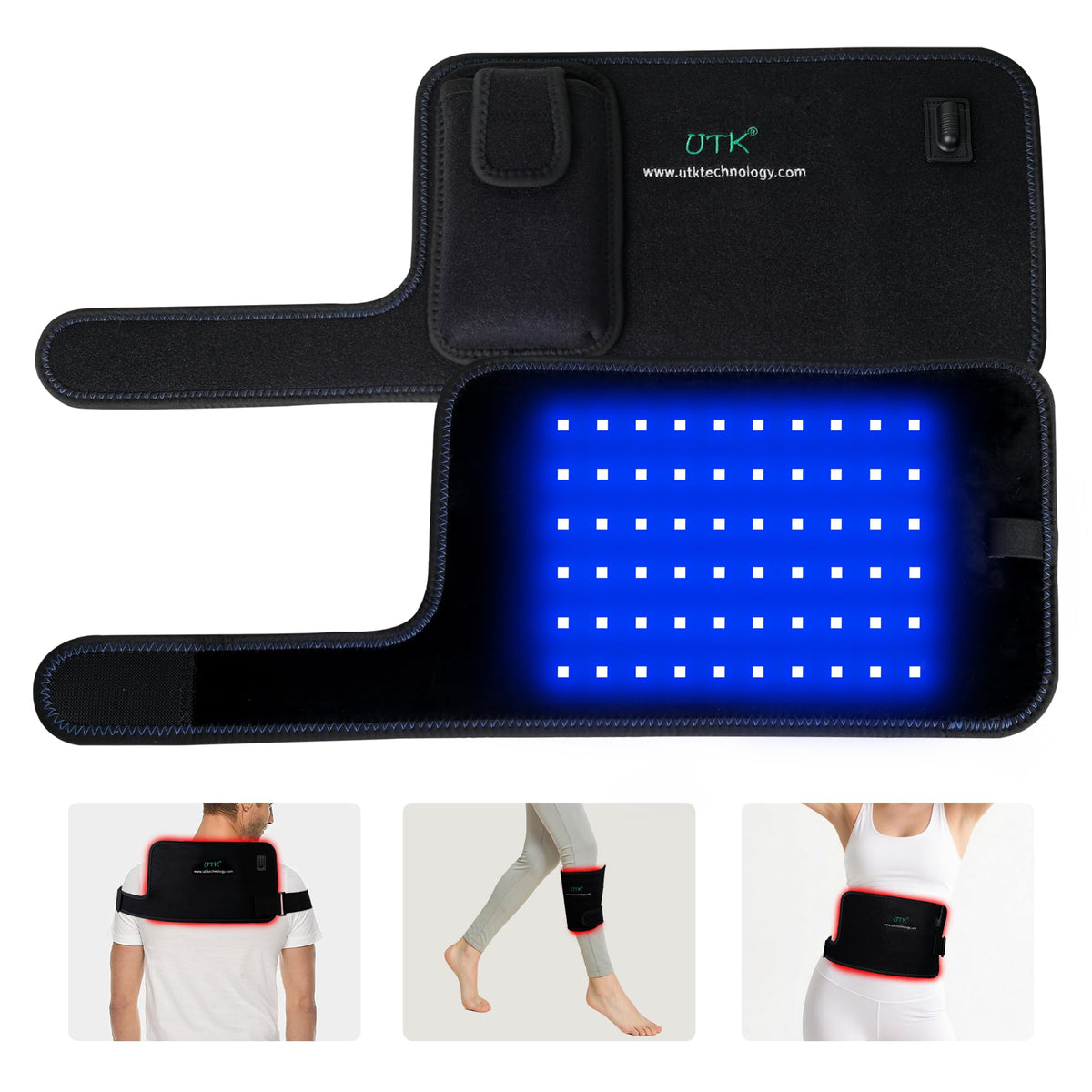 UTK Red Light Therapy Pad for Body, 470nm Blue, 660nm Red & 850nm Infrared