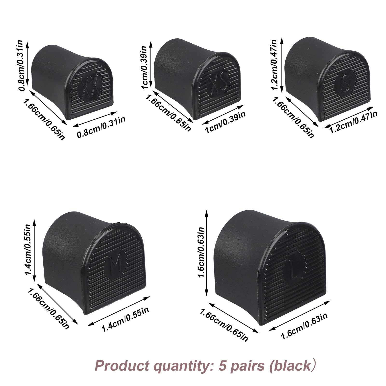 10 Pcs High Heel Protectors, 5 Sizes Stoppers & Repair Cap for High Heels Anti-Slip Heel Cover Caps for Outdoor Activities Wetla