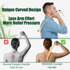 Renook Back Scratcher Bamboo - 3 PCS 17   Wooden Back Scratchers Long Handle,Back-Scratcher for Men, Women & Kids, Body Itchin