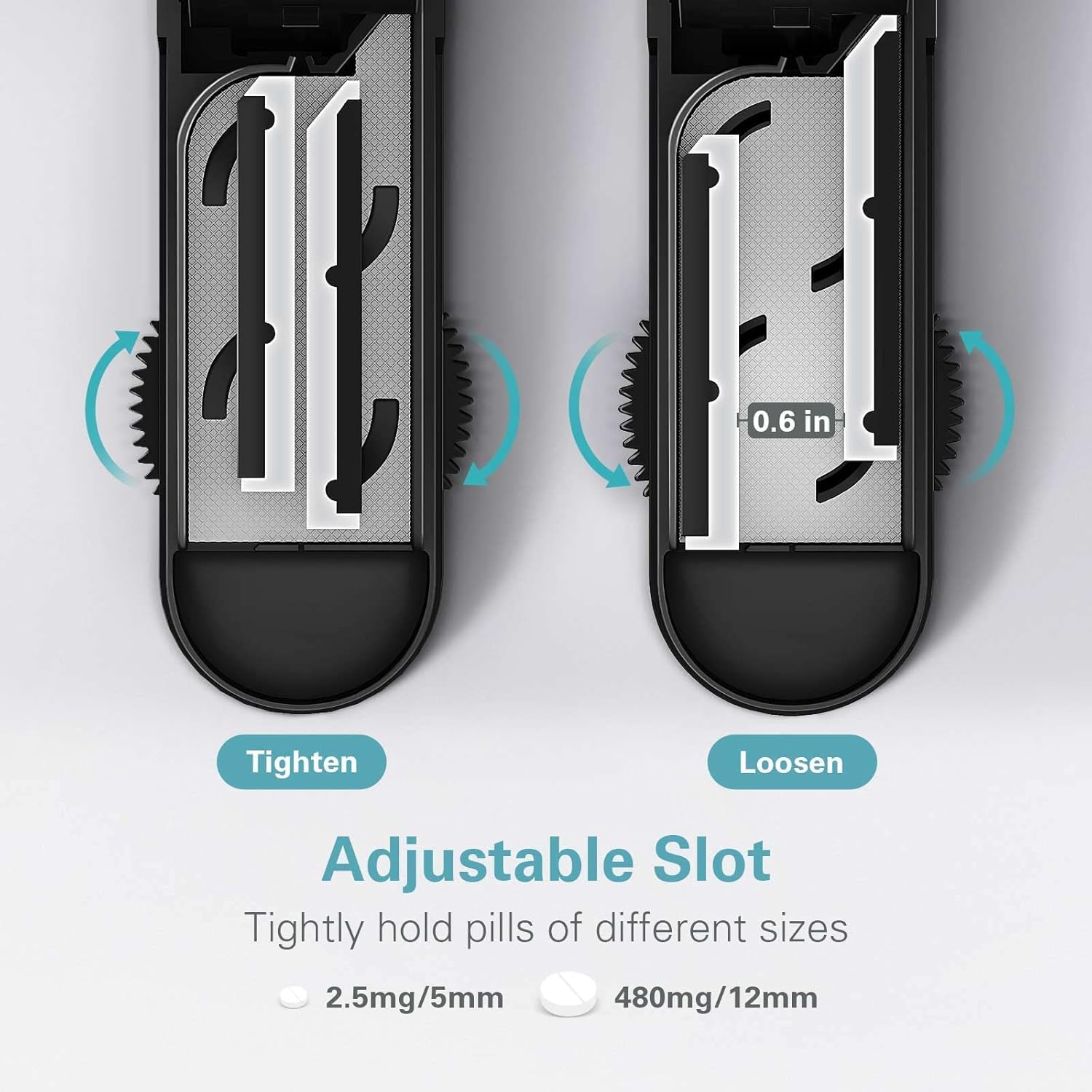 DEPAD Pill Cutter Splitter for Cutting Multiple Pills, Adjustable Pill Cutter Splitter for Small and Tiny Pills, Pill Cutter for