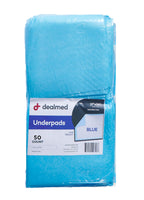 Dealmed Standard Non-Sterile Medical Underpads, Disposable 2-Ply Tissue Fill, 24 x 17, Blue, Perfect for Pet Pads, Furniture Pro