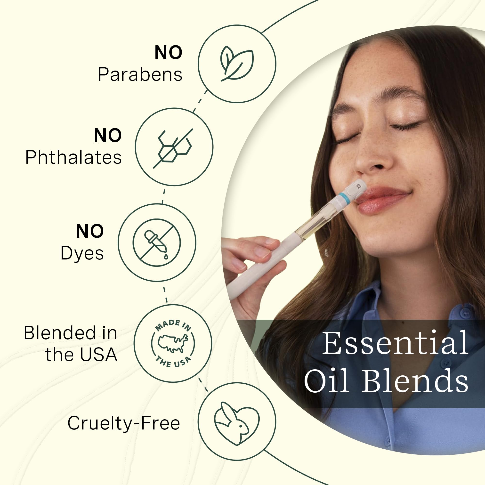Lifelines Pen Diffuser Set, 2-Pack (Crisp Mountain Air) - 1mm Black Ballpoint Pens with Scented Essential Oil Blends - Aromather