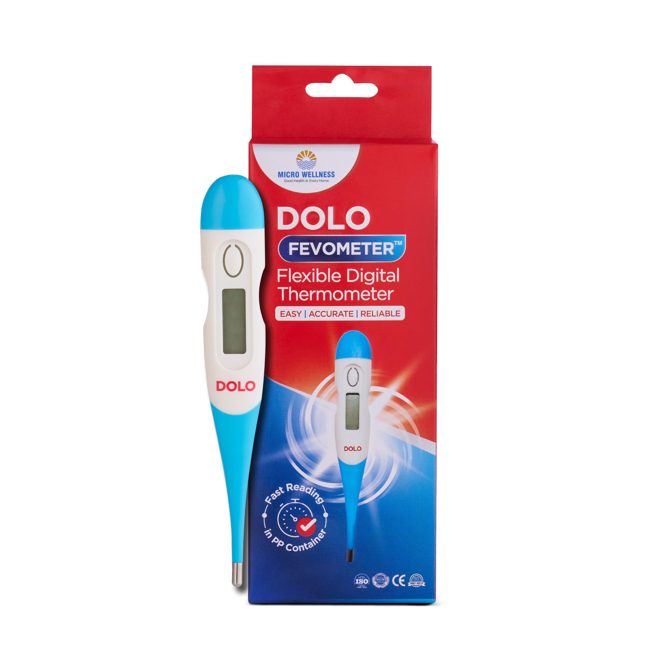 Dolofevometer Micro Wellness Dolo Fevometer  Flexible Digital Thermometer  For Easy, Accurate, Reliable & Fast Reading (Pack O