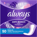 Always Anti-Bunch Xtra Protection, Panty Liners For Women, Light Absorbency, Regular Lenght, Multipack, Leakguard + Rapiddry, Un