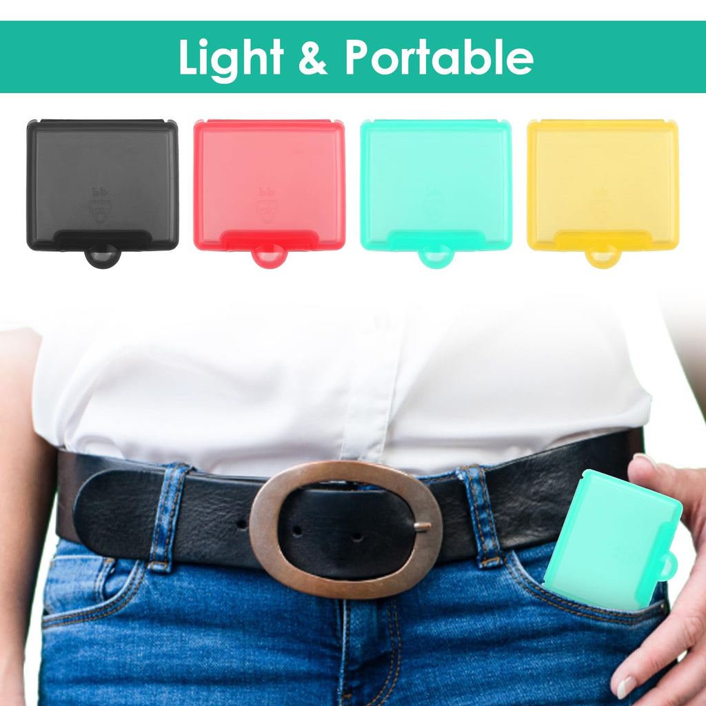 ElevateTech 4 Pcs Small Pill Box, Travel Pill Organizer Cute Proof Pocket Pill Case Mini Portable Medicine Vitamin Box Clear Pla