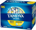 Tampax Pearl Regular Absorbency Unscented Tampons, 96 Count, Pack of 1