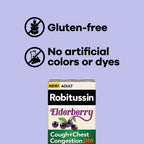 Robitussin Maximum Strength Elderberry Cough + Chest Congestion DM Cough Medicine for Adults, Cough and Chest Congestion Relief