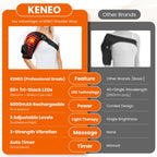 Keneo Red Light Therapy Shoulder Wrap with Heating Pad - 660nm & 850nm LED Technology, 5000 mAh Cordless Rechargeable Support fo