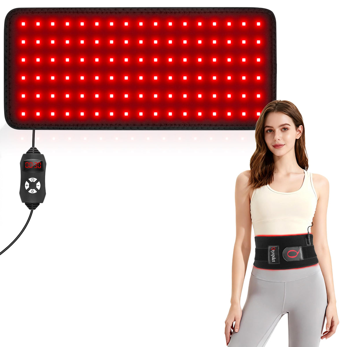 Red Light Therapy Pad for Body Neck Knee, 660nm 850nm Infrared Light Belt