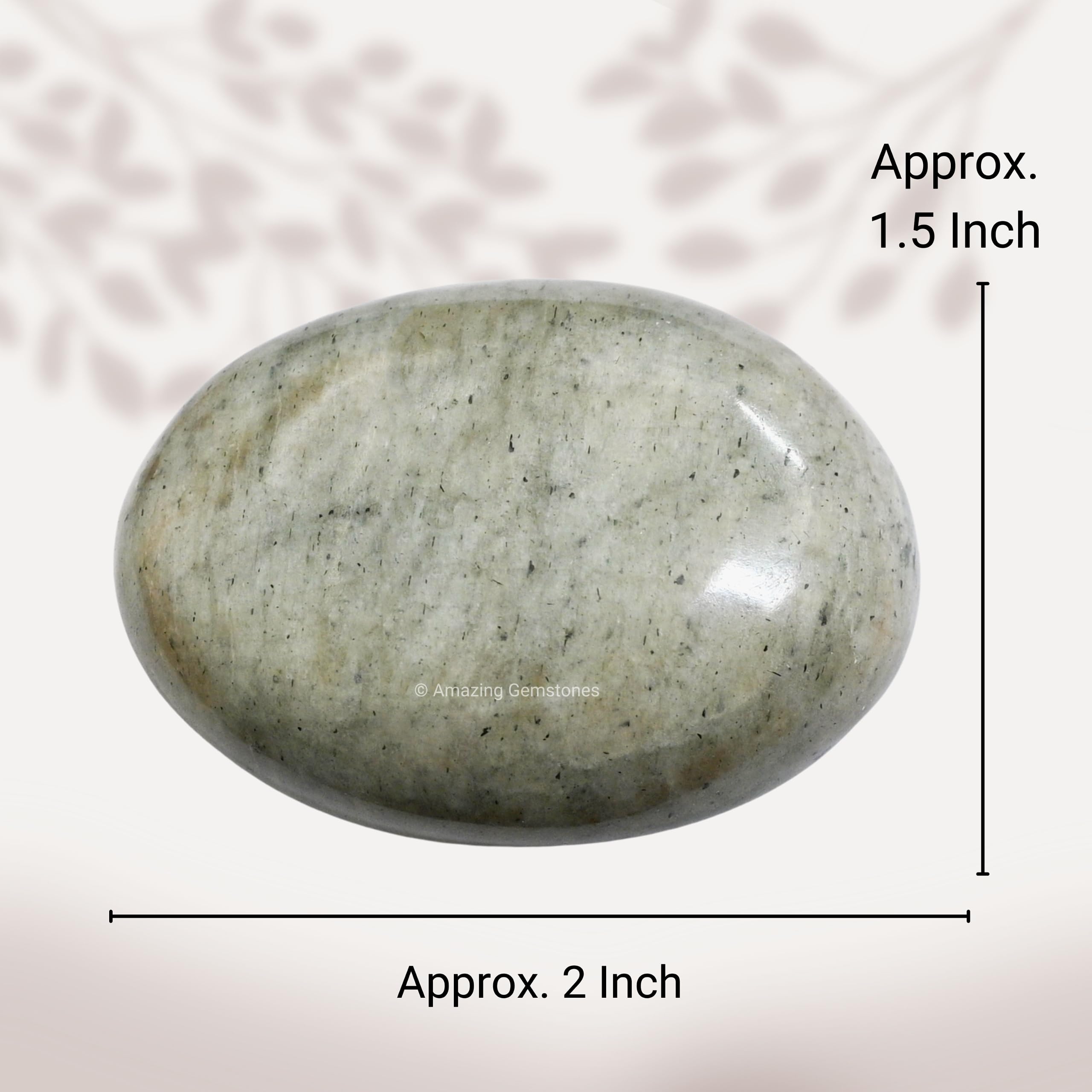 Chrysoberyl Cats Eye Crystals and Healing Stones - Large Palm Stone Crystals Piedra - Crystal for Good Luck, Positive Energy, Me