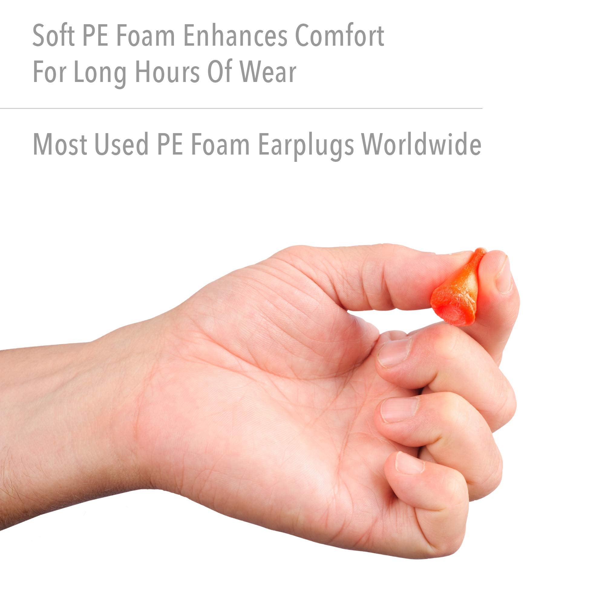 Howard Leight by Honeywell Maximum Disposable Earplugs Box, 200 Pair,Orange