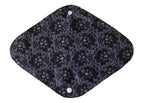 5 Pieces Charcoal Bamboo Mama Cloth/Menstrual Pads/Reusable Sanitary Pads (Black lace, Heavy (12 inch))
