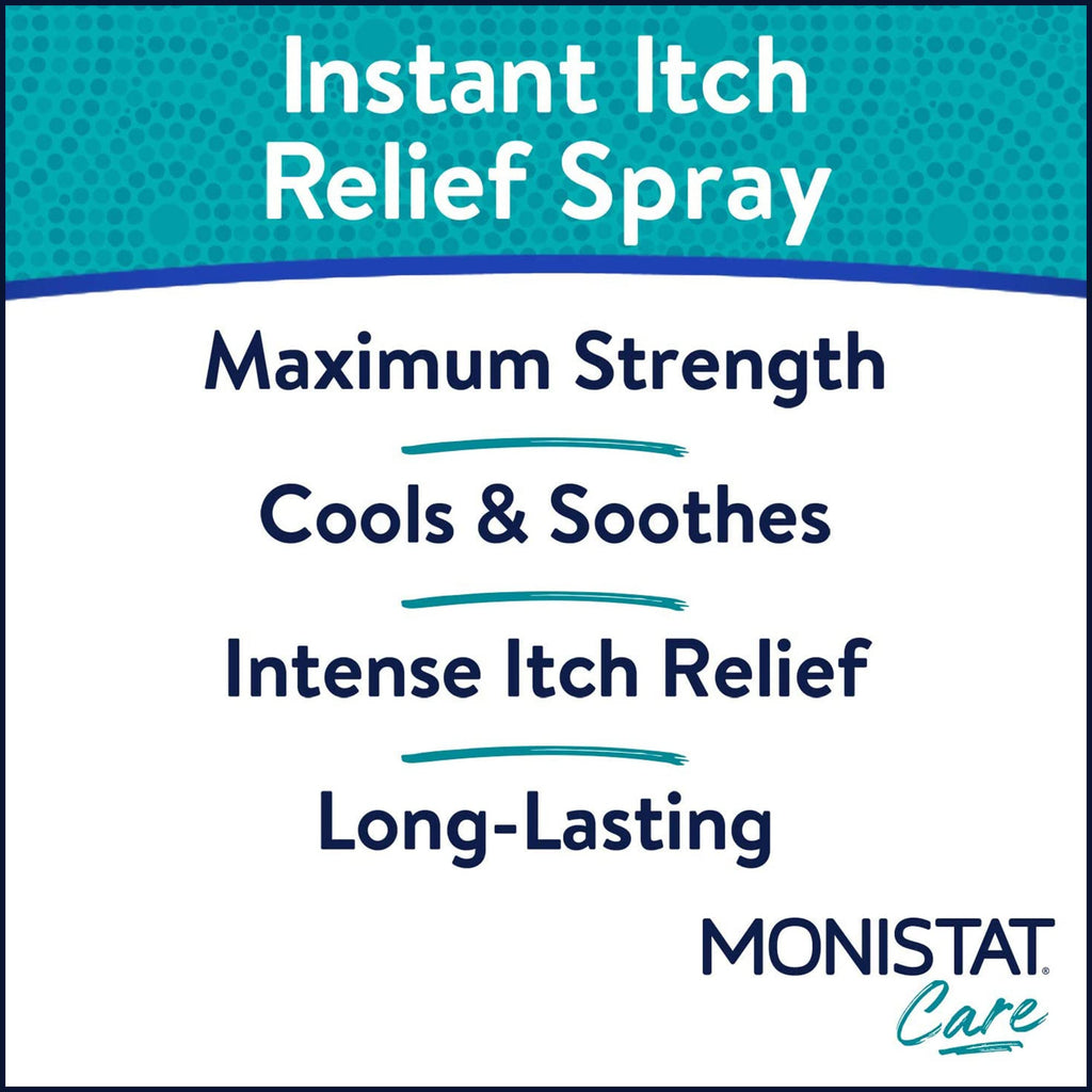 Monistat Instant Itch Relief Spray for Women, Maximum Strength Feminine Itch Care, 2 oz
