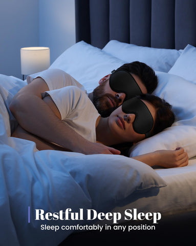 WAOAW Sleep Mask Valentines Day Gifts for Women Men: Blackout Eye Masks for Sleep - 3D Breathable Soft Comfortable Eye Mask for 