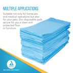 Dynarex 1341 Disposable UnderPad, Medical-Grade Incontinence Bed Pad to Protect Sheet, Mattresses, and Furniture, 17  x 24 , 22g